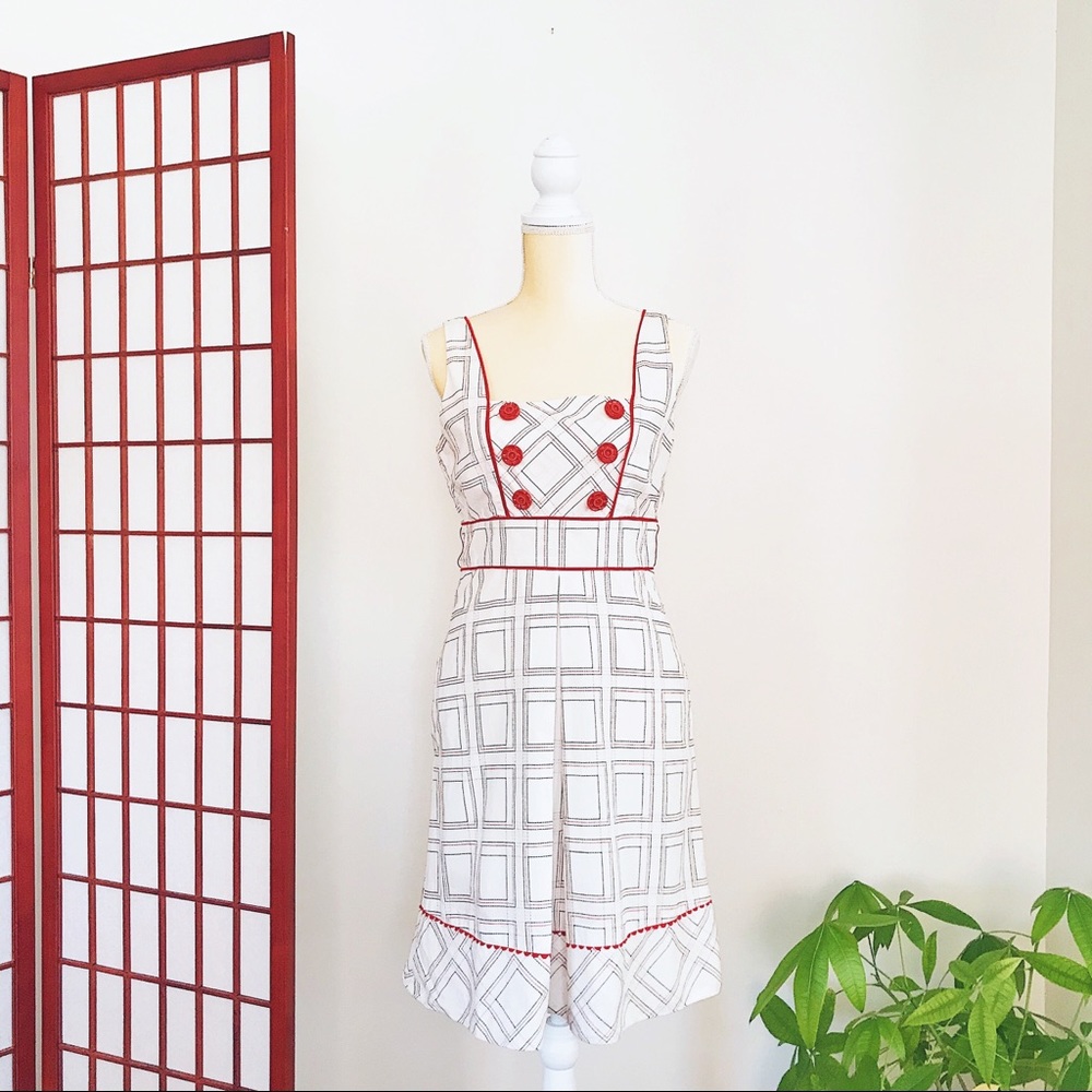 Floreat | Anthropologie Flower Button Sundress 6